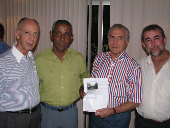 Uebe Rezeck, GM Domingos, Michel Temer e o vereador Zinho Cantori
